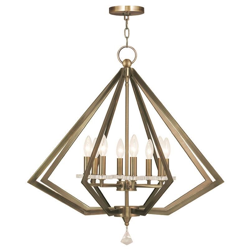 Diamond 28 Inch 8 Light Chandelier by Livex Lighting